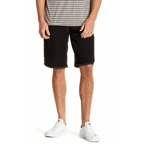 True Religion Men's Big T w/ Flap Pocket Boardshorts - Black
